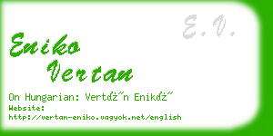 eniko vertan business card